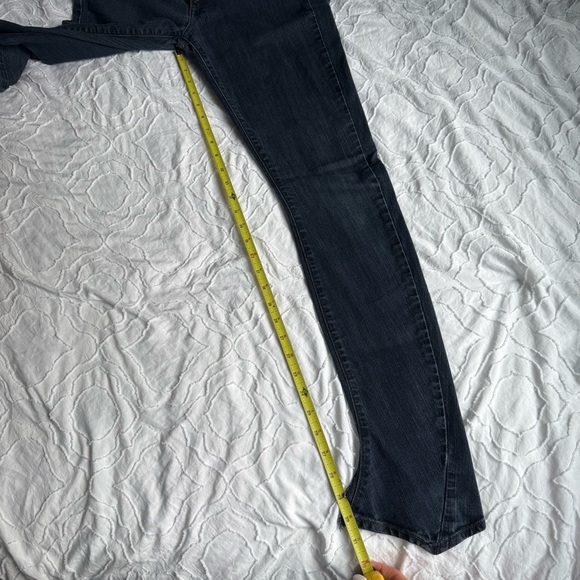 PAIGE Women's Skinny Jeans Dark Blue Wash With Ankle Slits - Picture 4 of 10